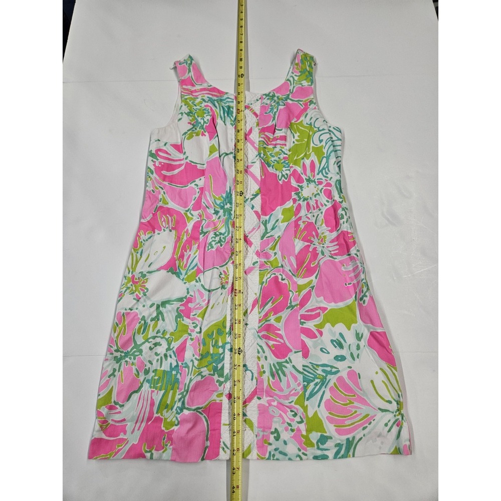 Lilly Pulitzer Womens Cathy Shift Dress Pink Green Size 6 Style RN# 88189